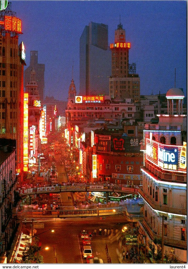 (3 M 48) China - Shanghai Night View Over Najing E.Road - Buddhism