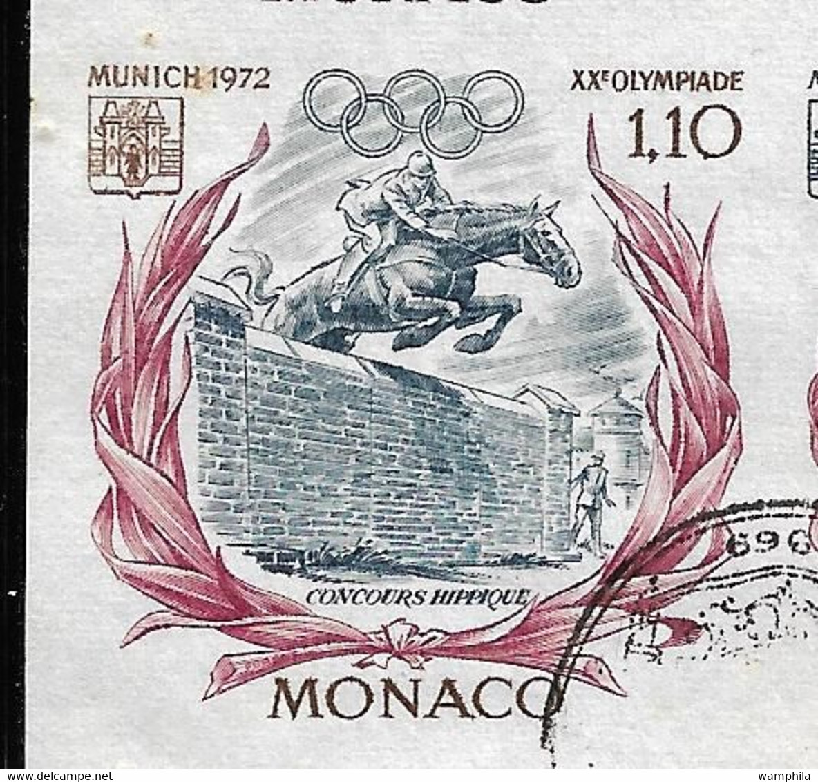 Monaco 890/893 Non Dentelé Oblitéré. Concours D'équitation. - Variétés