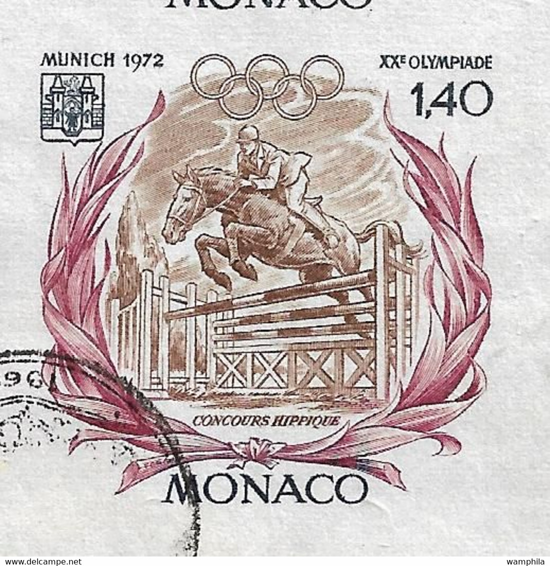 Monaco 890/893 Non Dentelé Oblitéré. Concours D'équitation. - Errors And Oddities