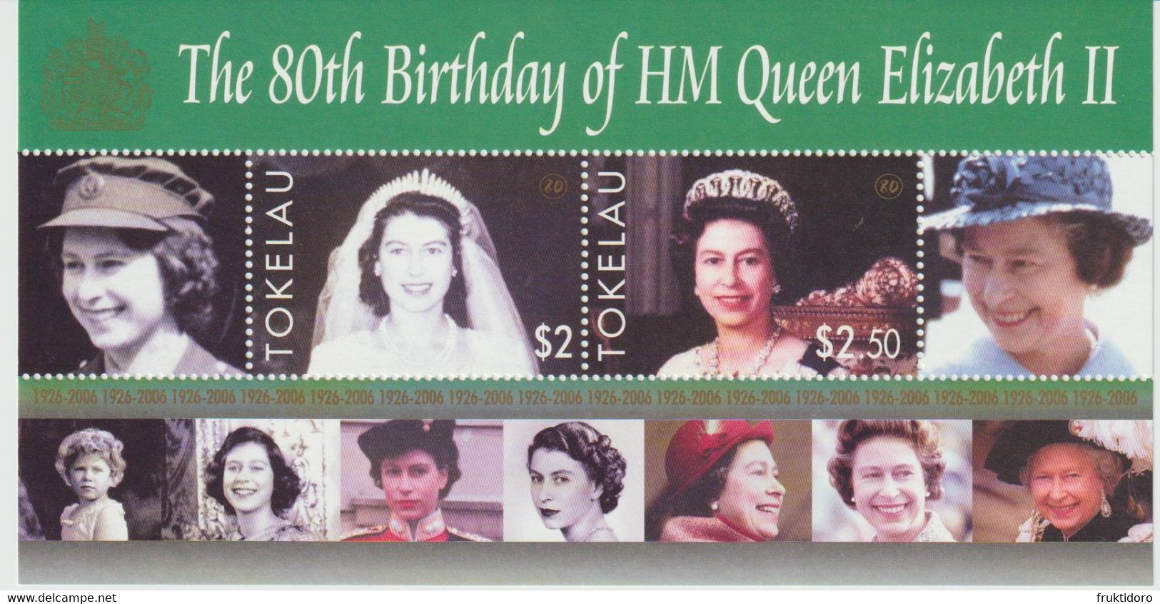 Tokelau Mi Block 34 80th Birthday Of Queen Elizabeth II 2006 ** - Tokelau