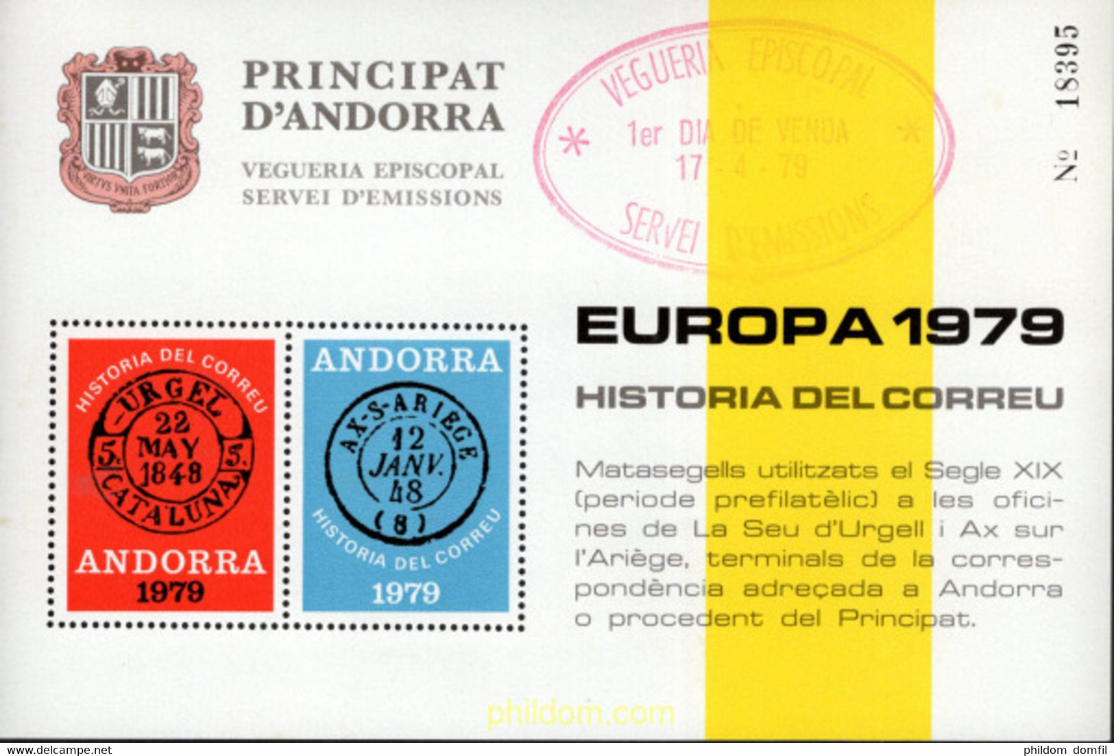 468163 USED ANDORRA. Vegueria 1979 EUROPA 79 - Viguerie Episcopale