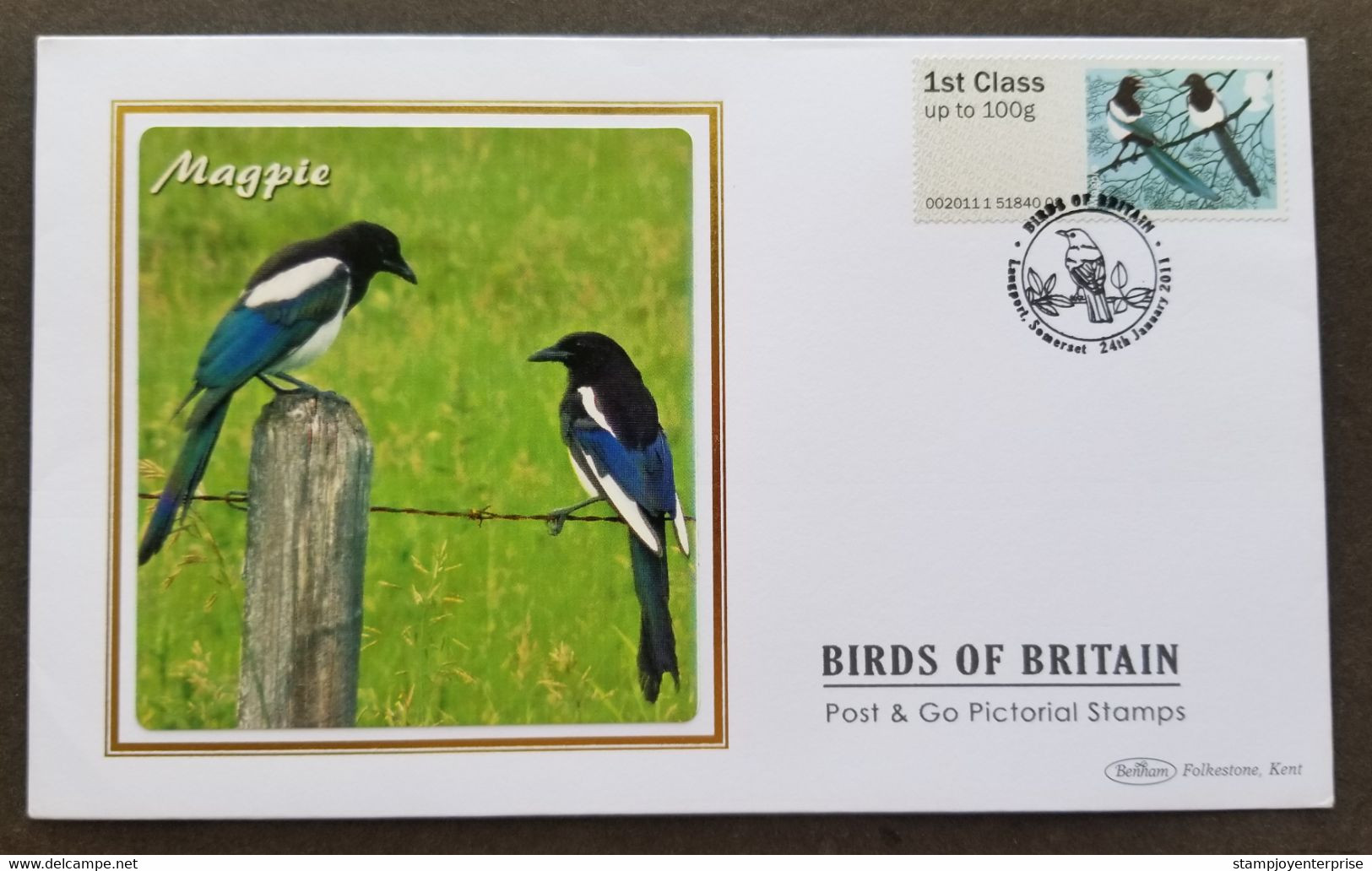 Britain Frama Label Magpie 2011 Fauna Birds Bird (machine ATM Stamp FDC) - Brieven En Documenten