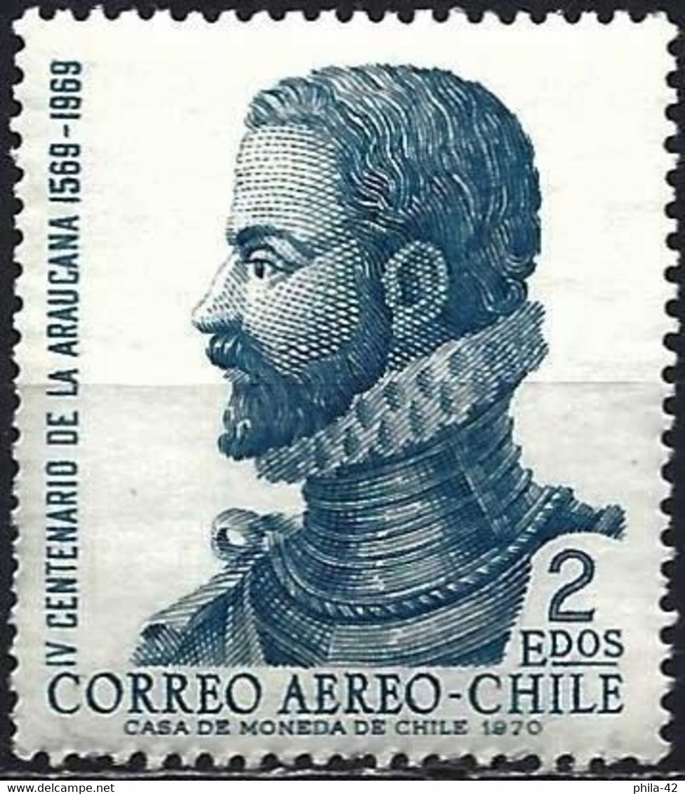 Chile 1972 - Mi 768 - YT Pa 277 ( Alonso De Ercilla Y Zuniga, Writer And Poet ) MNH** - Ecrivains