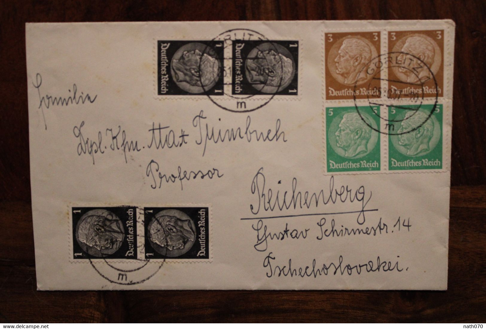 1937 Görlitz Reichenberg Deutsches Dt Reich Cover Sudetenland Sudetengau Sudety - Sudetenland