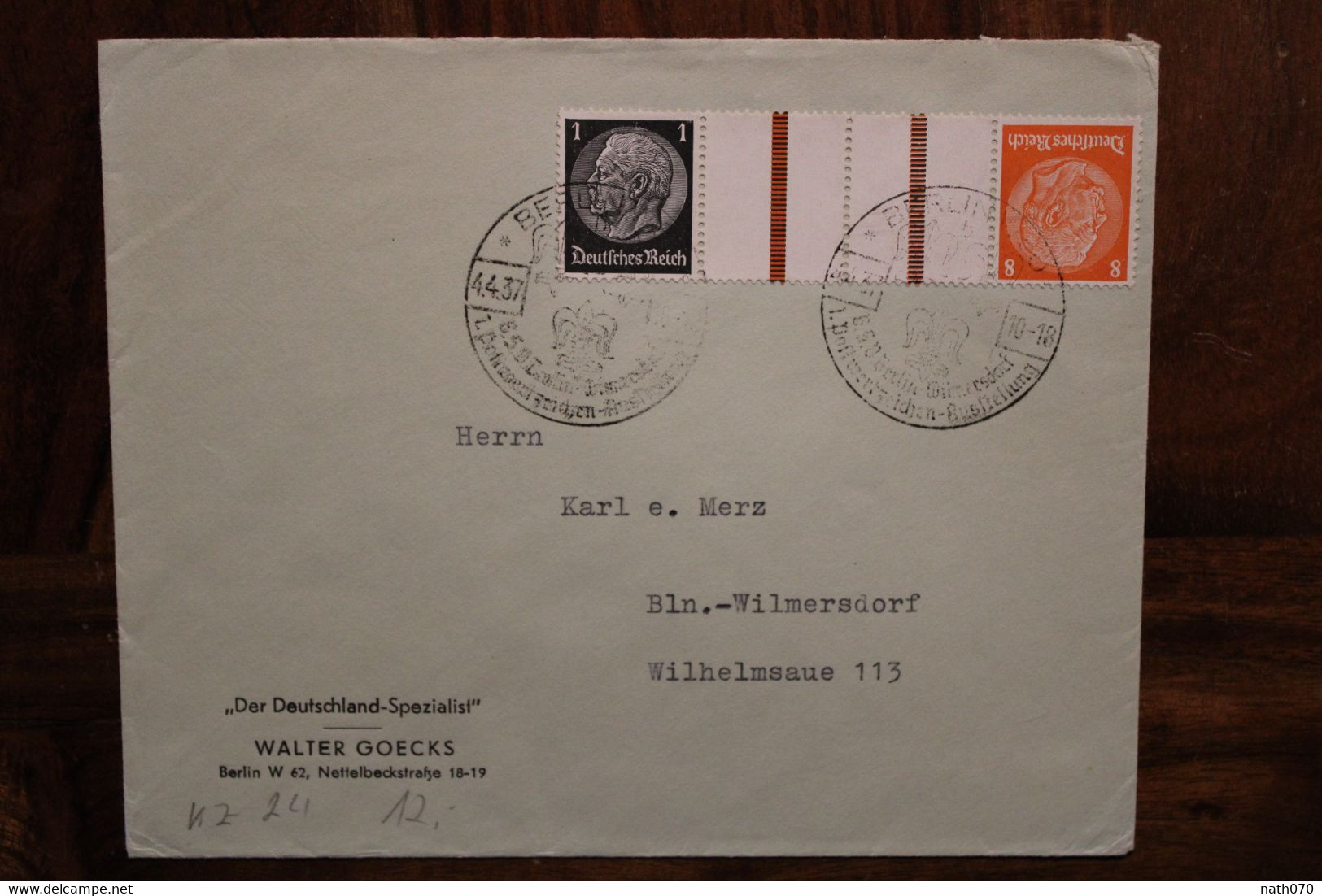 1937 Deutsches Dt Reich Cover Allemagne Germany - Storia Postale