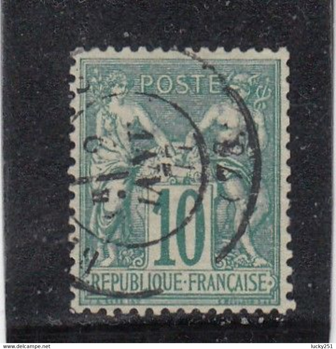 France - Année 1876/78 - Sage Type I - N°YT 65 - 10c Vert - Oblitération CàD - 1876-1878 Sage (Type I)