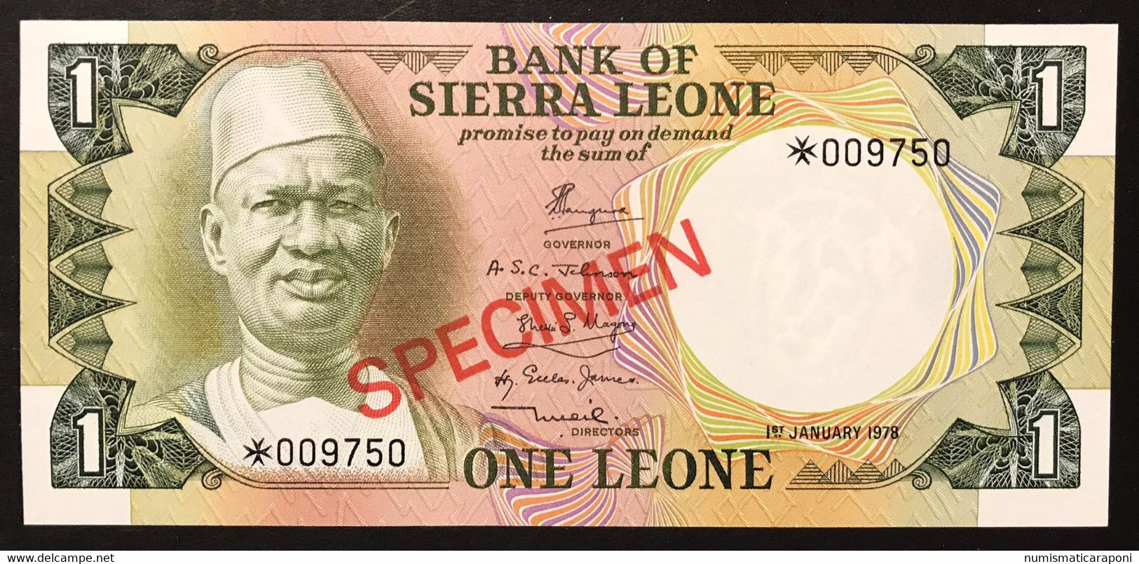 Sierra Leone 1 Leone Specimen 1978 LOTTO 4196 - Sierra Leone