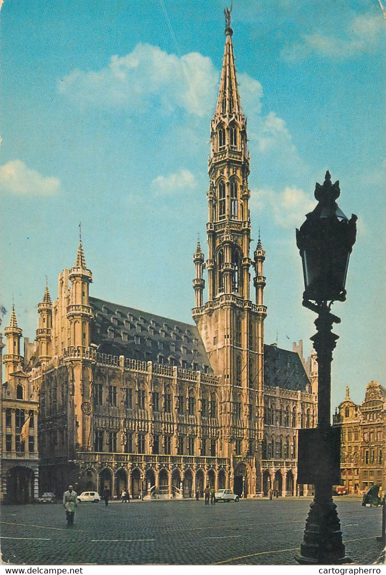 Postcard Belgium Bruxelles Grand Place Hotel De Ville 1984 - Markten