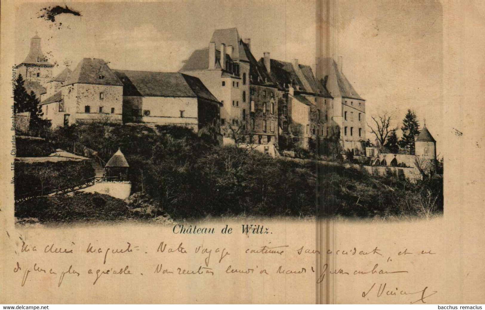 WILTZ Chateau De Wiltz  Ch.Bernhoeft  1902 - Wiltz