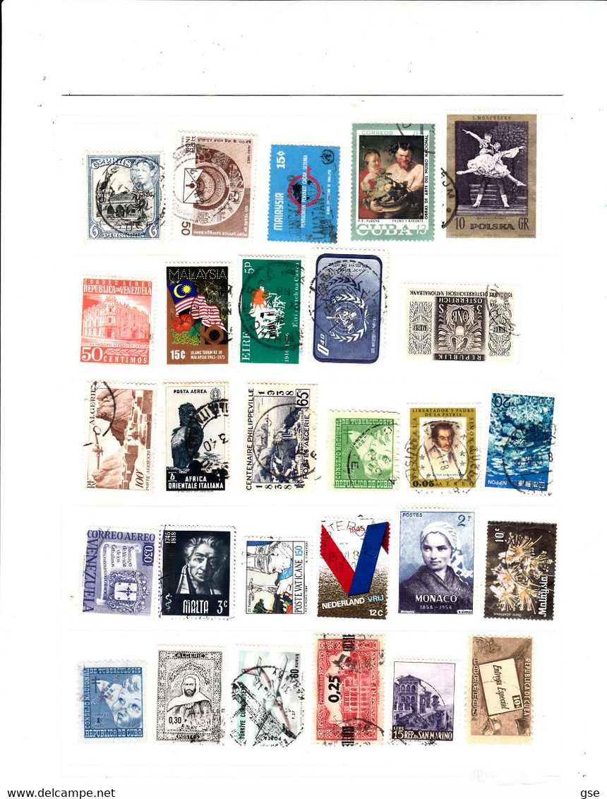 MONDIALI  100  Differenti  (esclusi Piccolo Formato) - Vrac (max 999 Timbres)