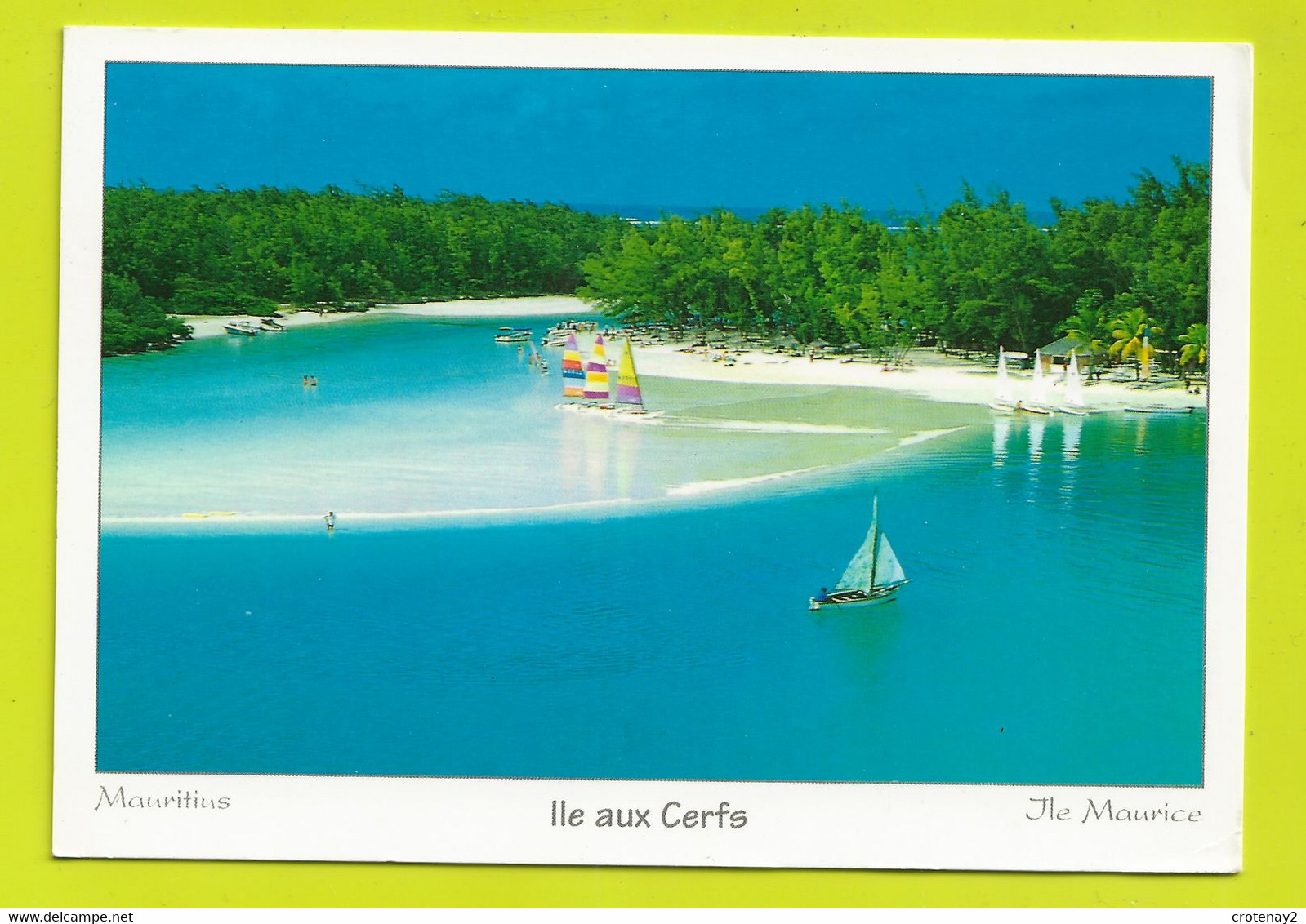 Mauritius Ile Aux Cerfs ILE MAURICE Lagon De Trou D'Eau Douce N°22 Voiliers VOIR TIMBRE 1997 - Maurice