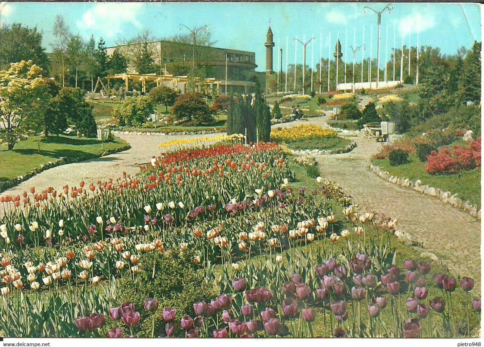 Torino (Piemonte) Parco Del Valentino, Esposizione Internazionale "Fiori Del Mondo 1961", Fioritura Di Tulipani - Parcs & Jardins