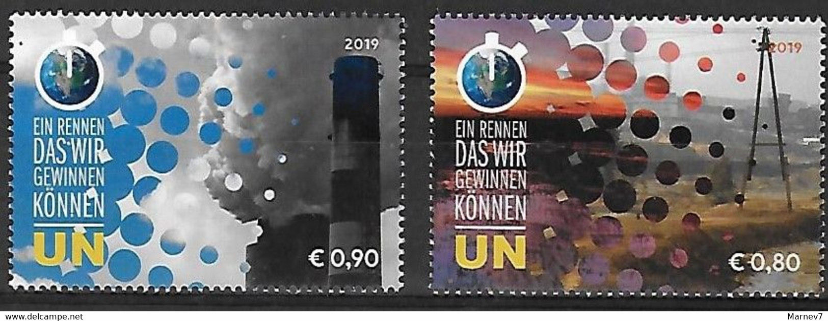 Nations Unies - ONU - 2019 - Vienne - Yvert** 1043 à 1044 - Lutte Contre Changement Climatique - Unused Stamps