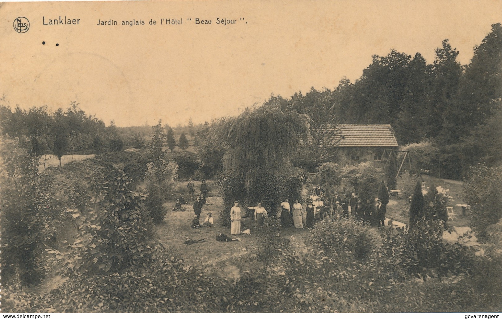 LANKLAER  JARDIN ANGLAIS DE L'HOTEL  BEAU SEJOUR      2 SCANS - Dilsen-Stokkem