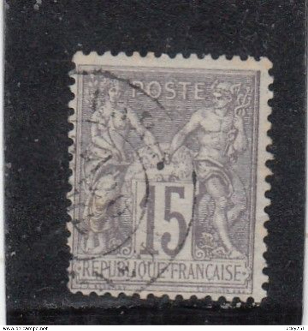 France - Année 1876/98 - Type Sage - Type II - N°YT 77 - 15c Gris - Oblitération CàD - 1876-1898 Sage (Type II)