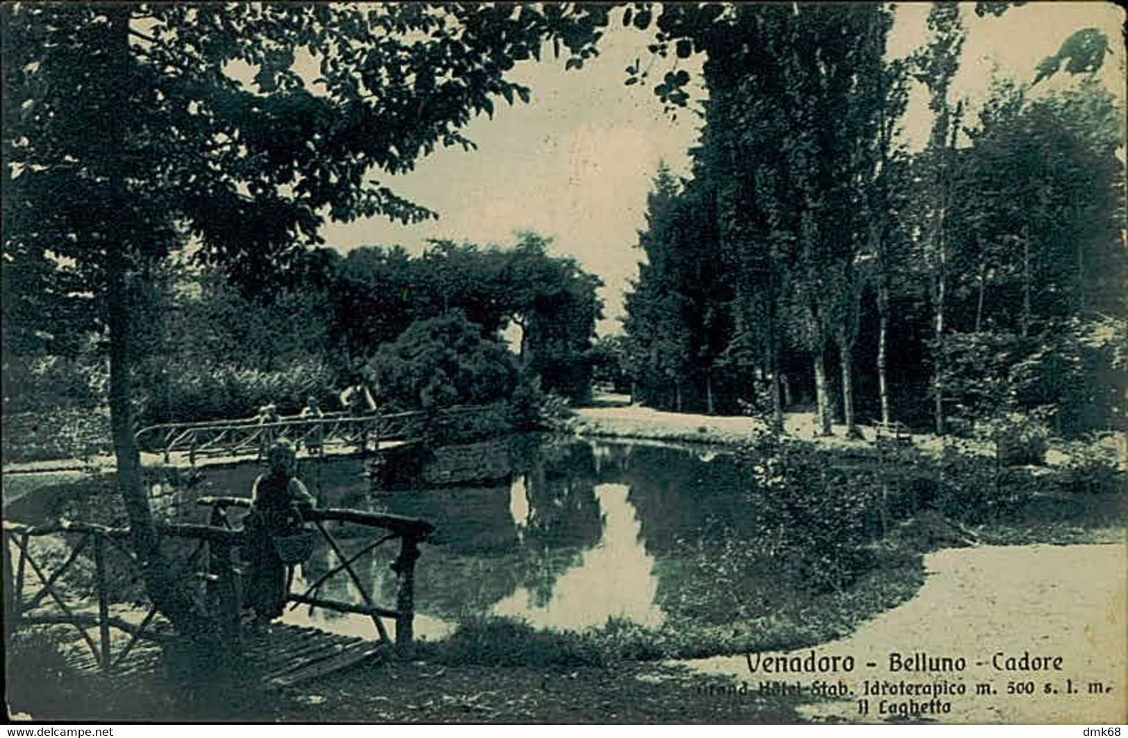 VENA D' ORO ( BELLUNO ) CADORE - GRAND HOTEL STAB. IDROTERAPICO - IL LAGHETTO - ED. BREVEGLIERI - 1910s (13300) - Chioggia