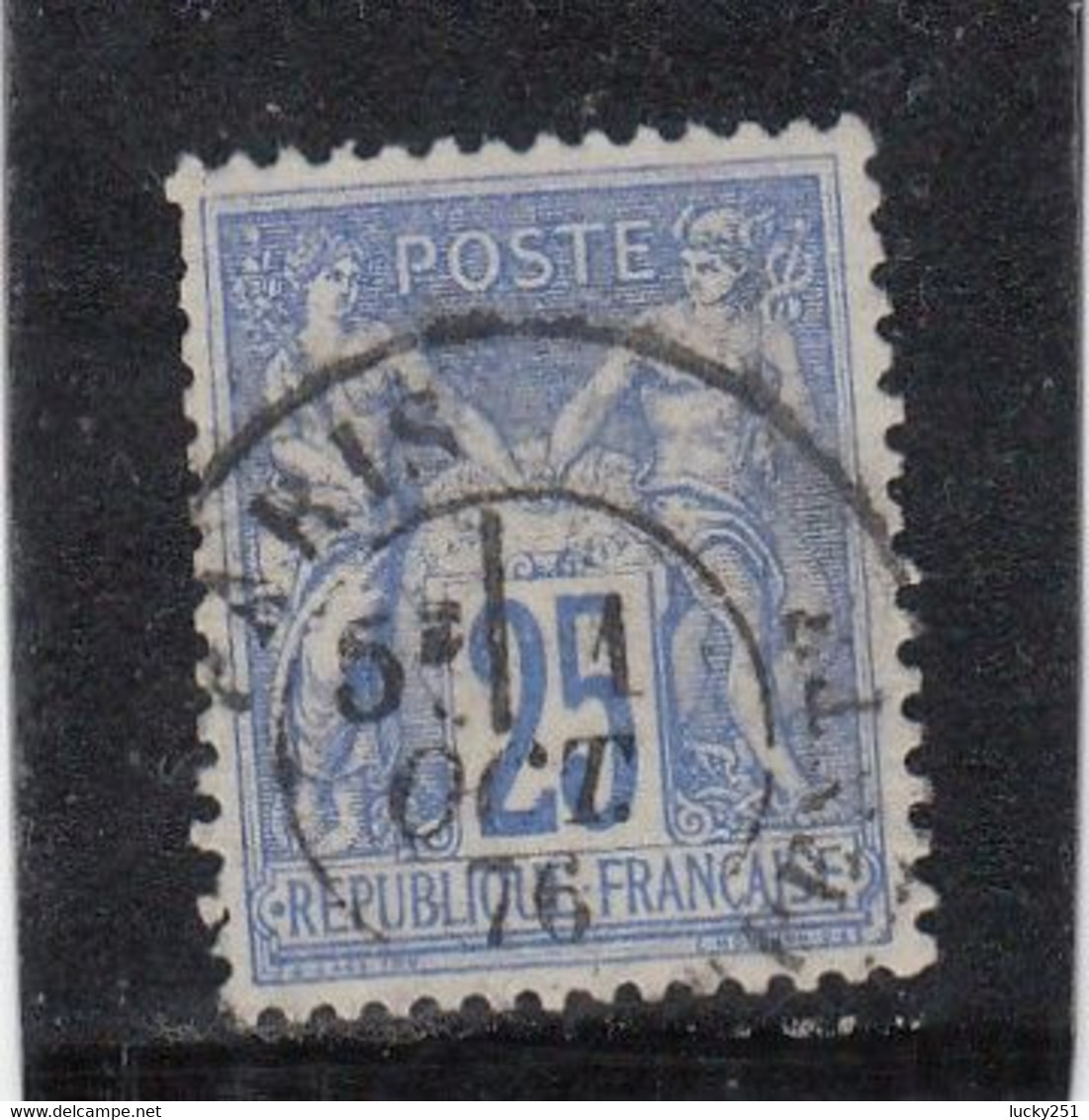 France - Année 1876/98 - Type Sage - Type II - N°YT 79 - 25c Bleu - Oblitération CàD - 1876-1898 Sage (Type II)