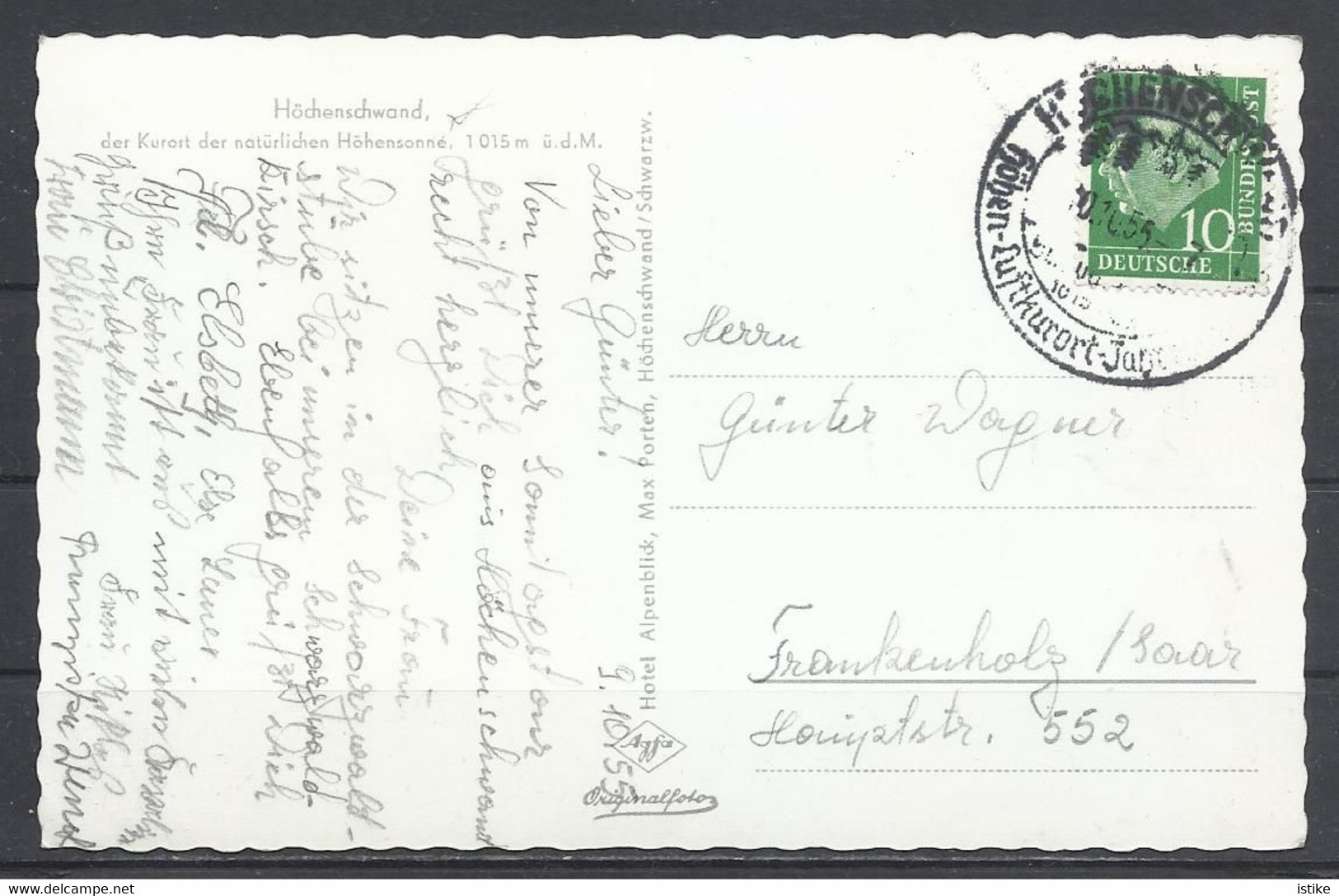 Germany, Höchenschwand, Hoechenschwand, Total, 1955. - Hoechenschwand