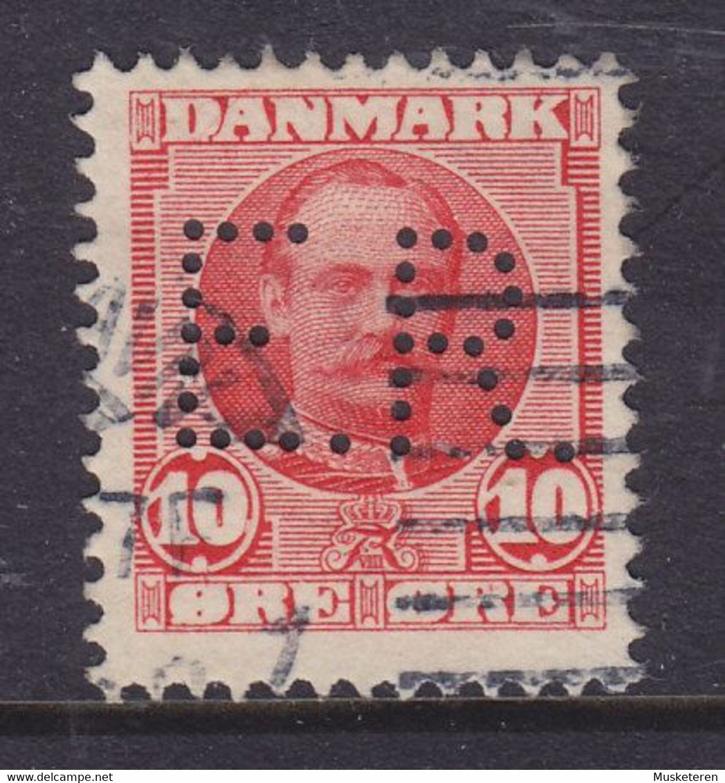 Denmark Perfin Perforé Lochung (E23) 'E.R.' Ernæringsrådet (The Nutrition Council), København Fr. VIII. Stamp (2 Scans) - Variedades Y Curiosidades