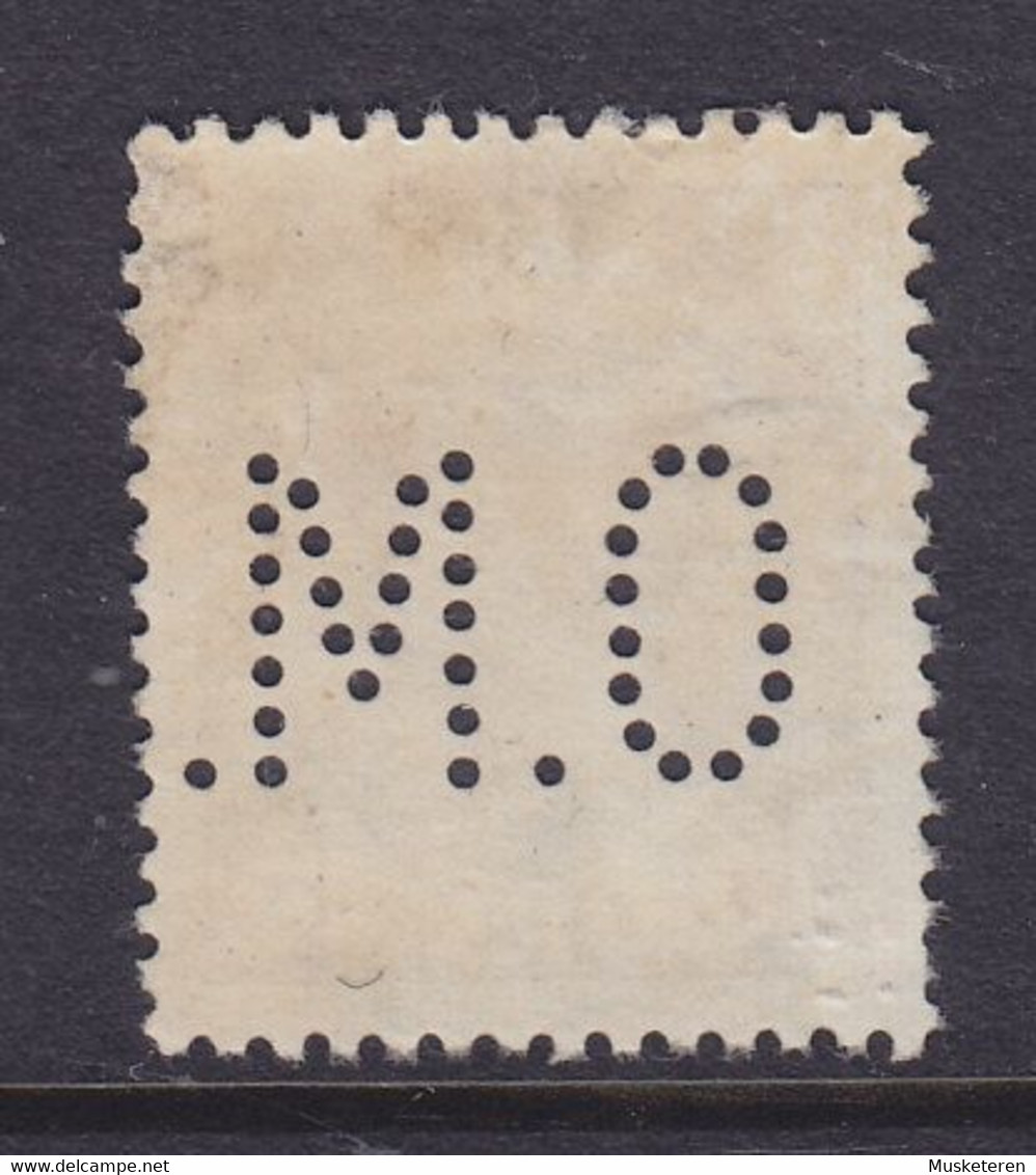 Denmark Perfin Perforé Lochung (O11) 'O.M.' Otto Madsen & H. F. C. Schacke, København Chr. X. Stamp (2 Scans) - Abarten Und Kuriositäten