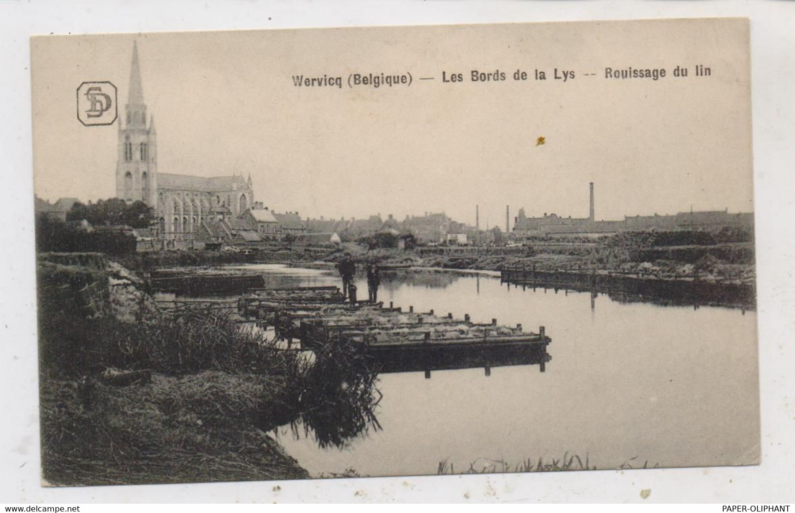 B 8940 WERVIK, Leie, Leinenanbau, 1915, Deutsche Feldpost - Wervik