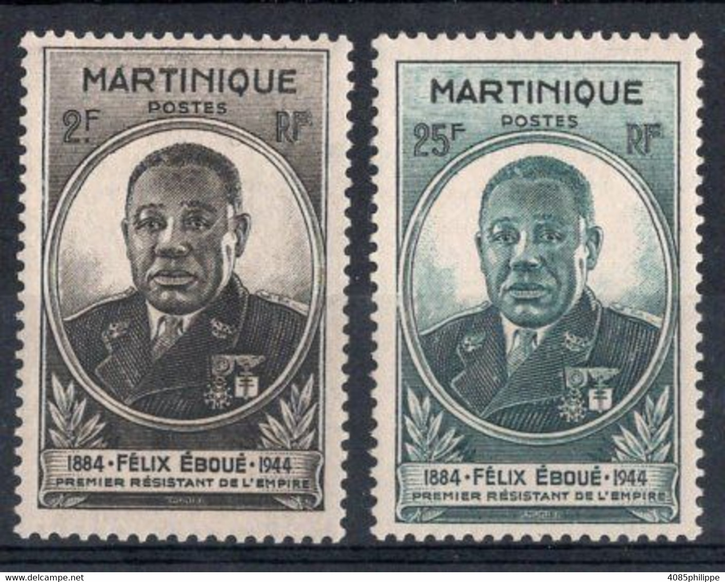 Martinique Timbres-poste N°218* & 219* Neufs Charnières TB  Cote : 2€25 - Unused Stamps