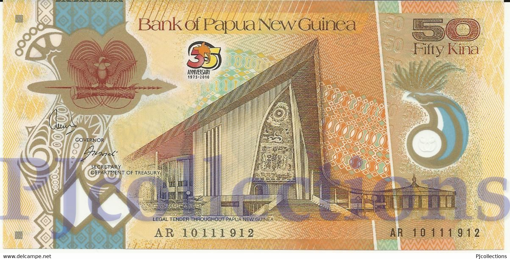 PAPUA NEW GUINEA 50 KINA 2010 PICK 42 POLYMER UNC - Papoea-Nieuw-Guinea