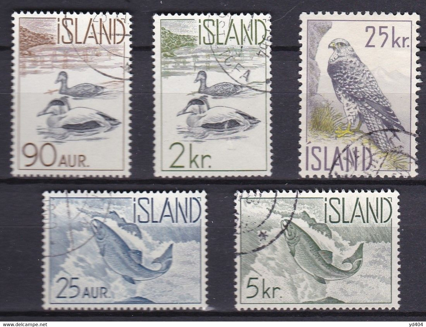 IS064B – ISLANDE – ICELAND – 1959-60 – FAUNA SET – Y&T # 294/8 USED 20 € - Usados