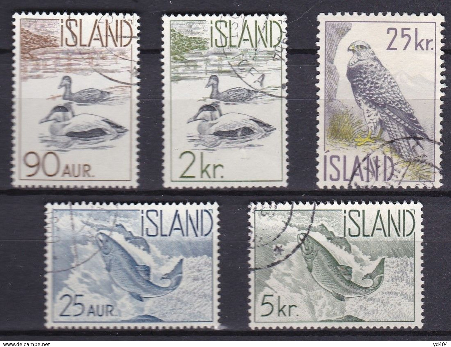 IS064B – ISLANDE – ICELAND – 1959-60 – FAUNA SET – Y&T # 294/8 USED 20 € - Oblitérés