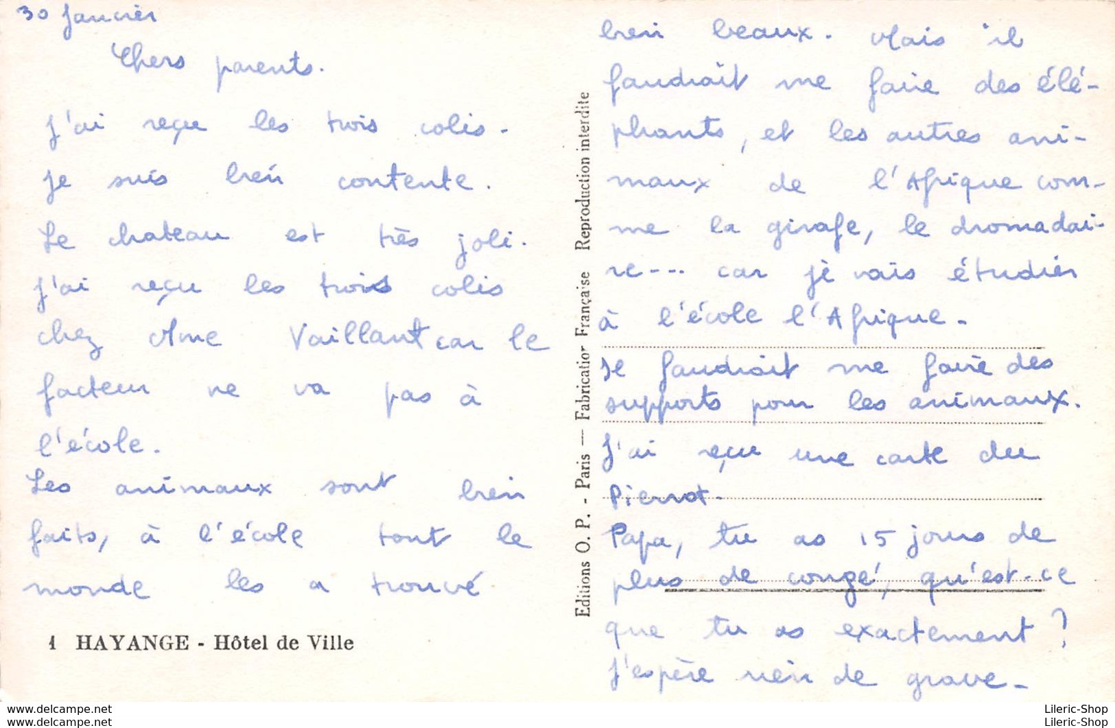 [57] HAYANGE -HÔTEL DE VILLE -ÉDITIONS O.P N°1 CPSM ♦♦♦ - Hayange