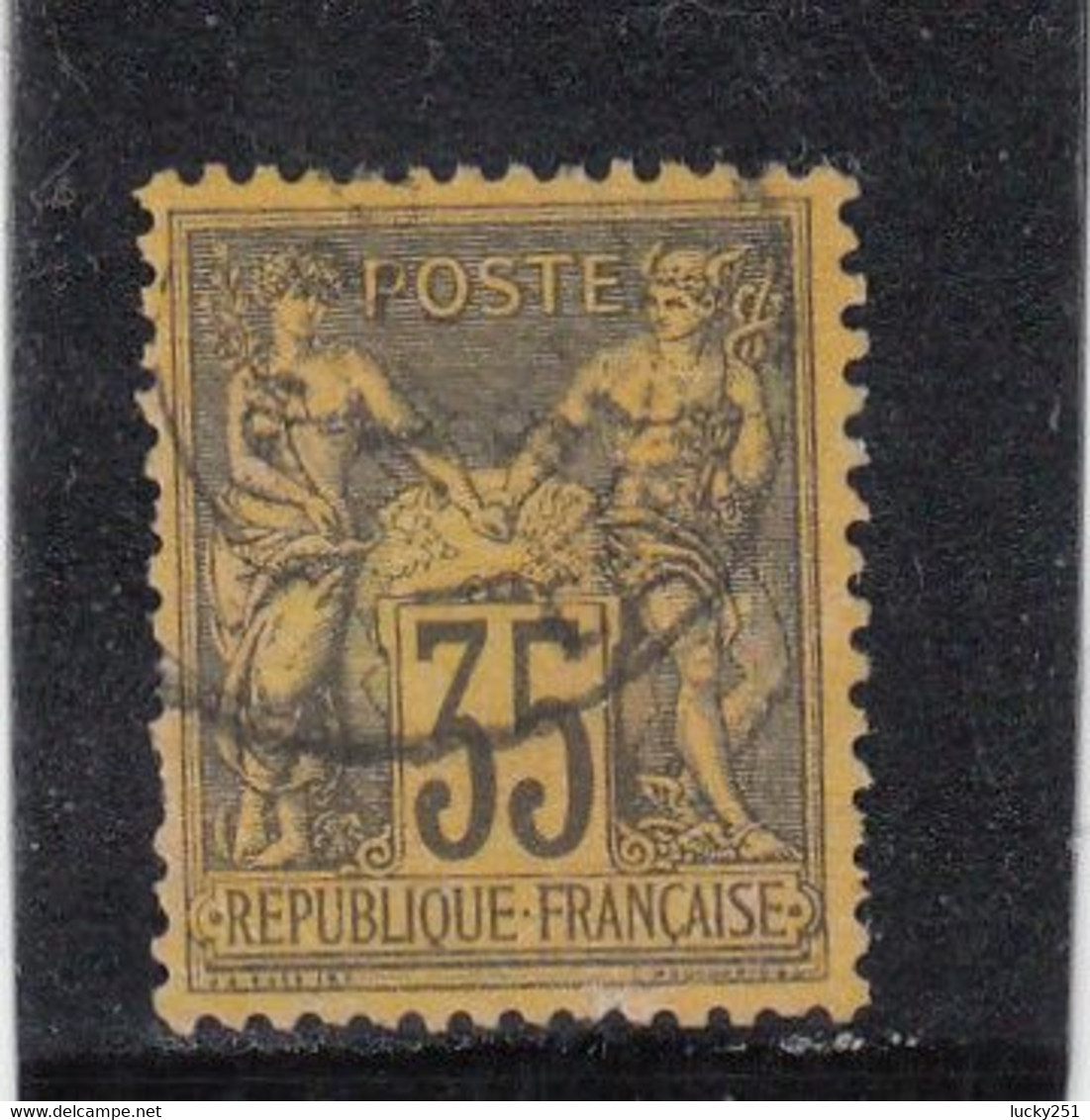 France - Année 1876/98 - Type Sage - Type II - N°YT 93 - 35c Violet Noir - Oblitération CàD - 1876-1898 Sage (Type II)