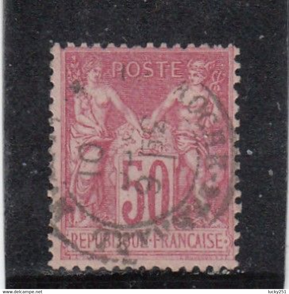 France - Année 1876/98 - Type Sage - Type I - N°YT 104 - 50c Rose - Oblitération CàD - 1898-1900 Sage (Tipo III)