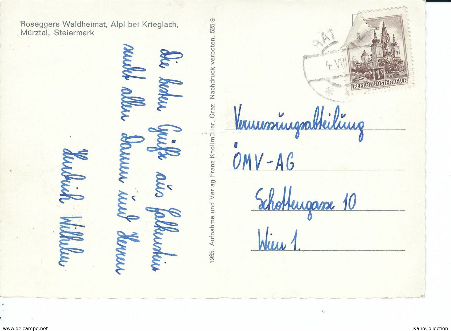 Peter Rosseggers Waldheimat, Alpl Bei Krieglach, Mürztal, Steiermark, Gelaufen 1969 - Krieglach