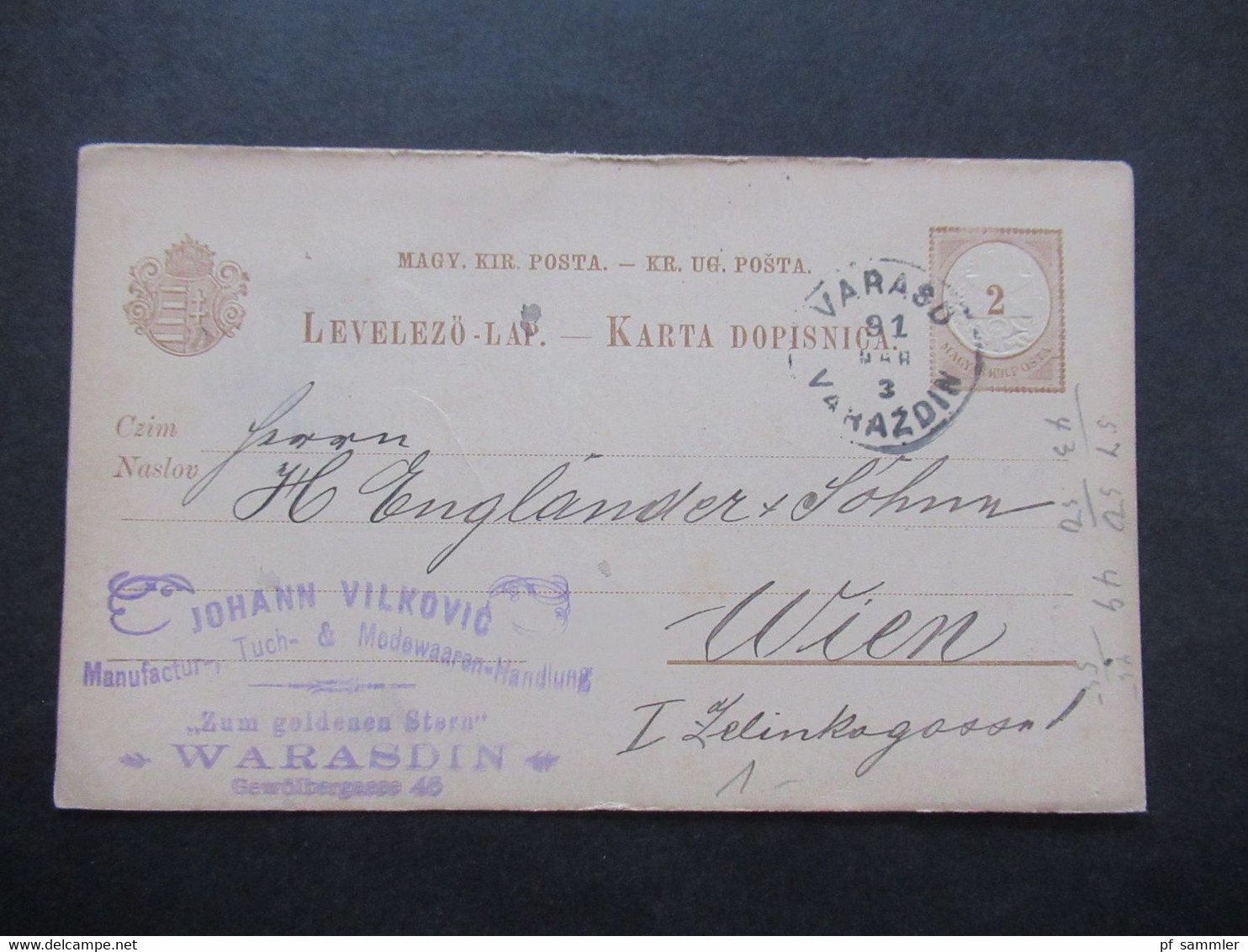 Ungarn Ca. 1887 / 1891 Ganzsachen Posten Ca.45 Stück Alle Nach Wien Gesendet / Interessanter Stöberposten!! - Postal Stationery