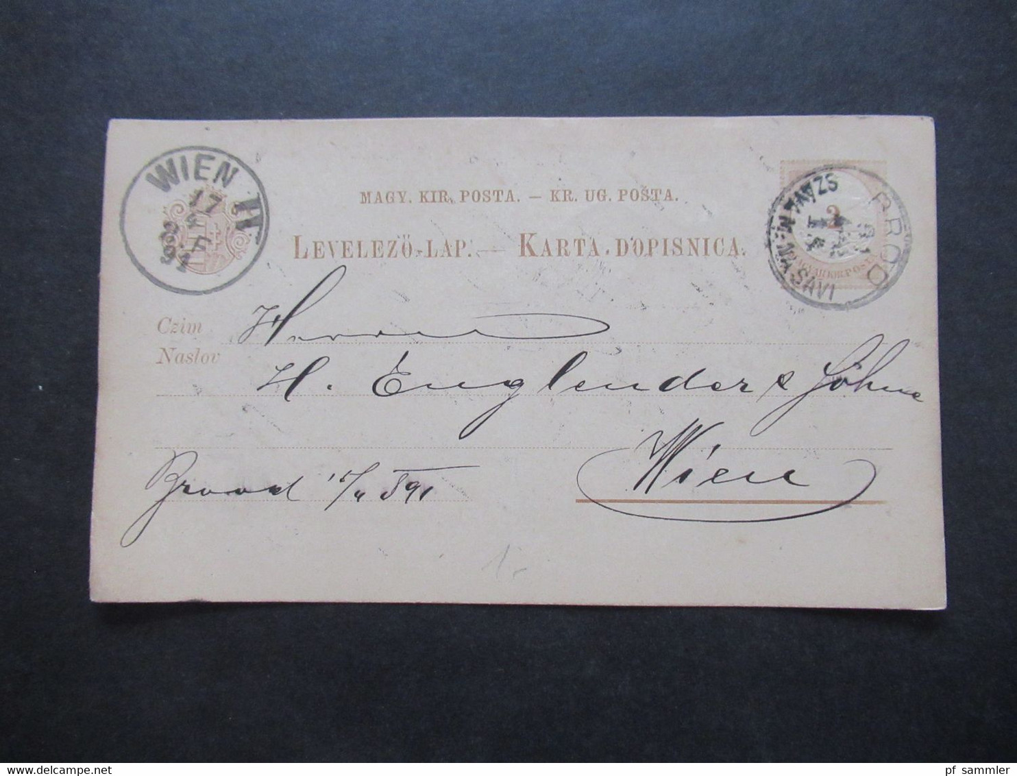 Ungarn ca. 1887 / 1891 Ganzsachen Posten ca.45 Stück alle nach Wien gesendet / interessanter Stöberposten!!