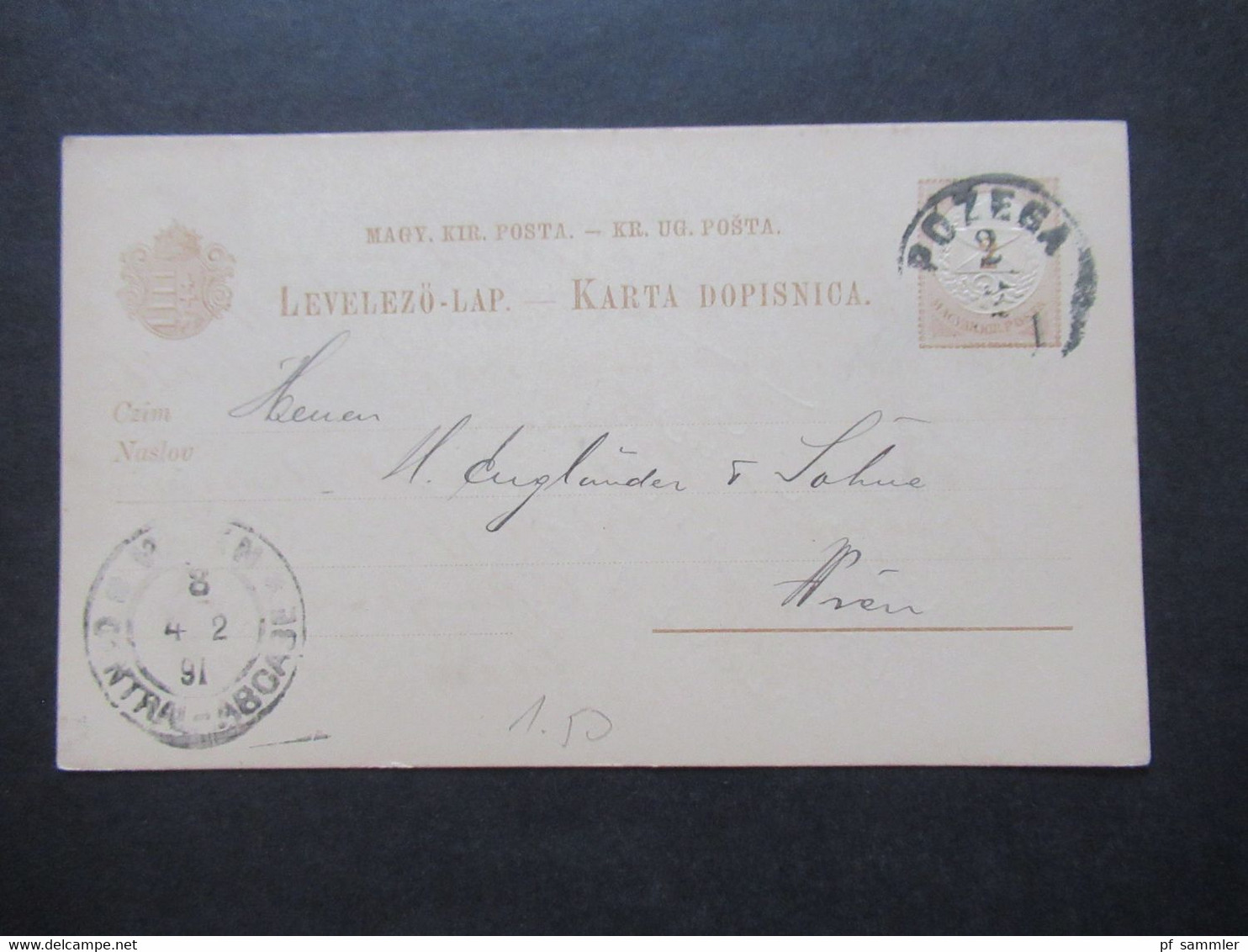 Ungarn ca. 1887 / 1891 Ganzsachen Posten ca.45 Stück alle nach Wien gesendet / interessanter Stöberposten!!