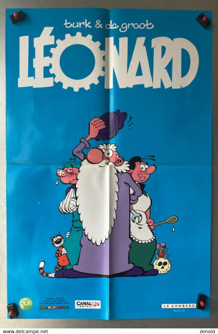 Affichette BD "Léonard" Turk Et De Groot - Léonard