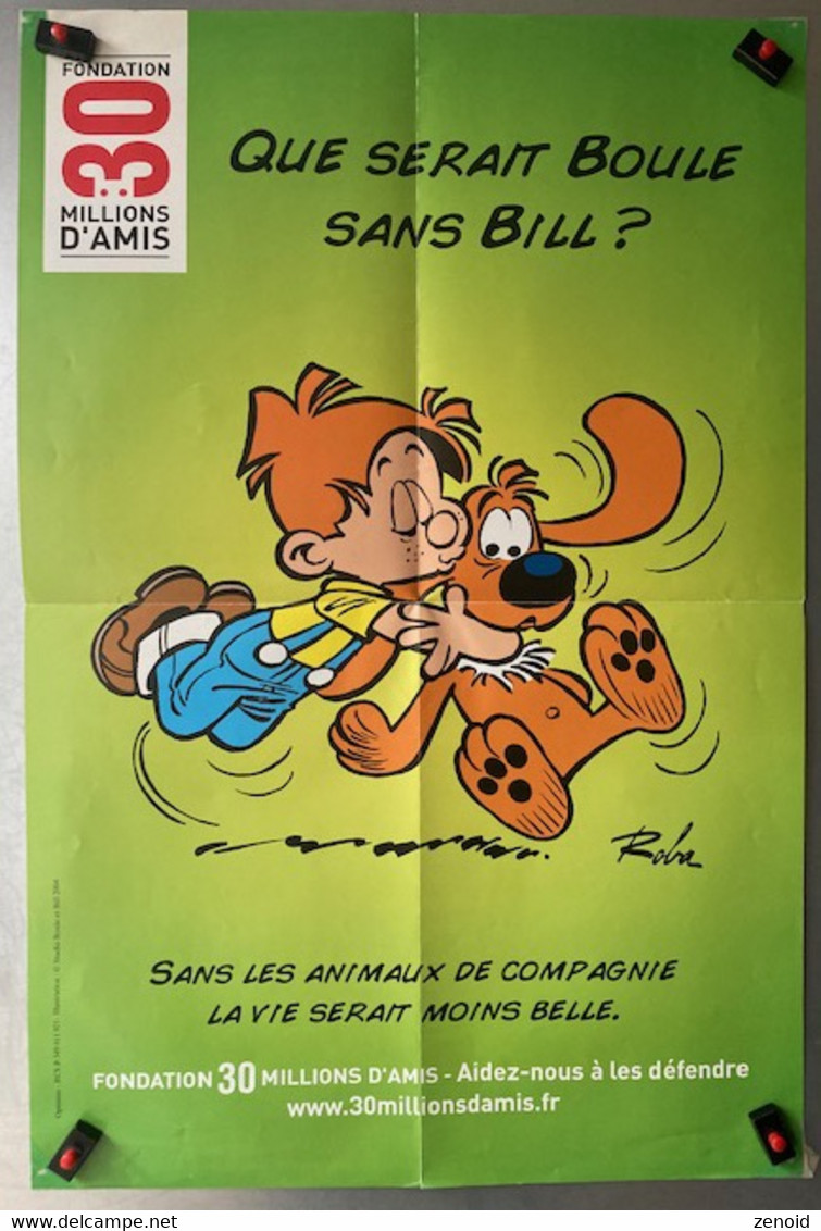 Affiche Pub. Bd "30 Millions D'amis - Boule Et Bill" De Roba - Boule Et Bill