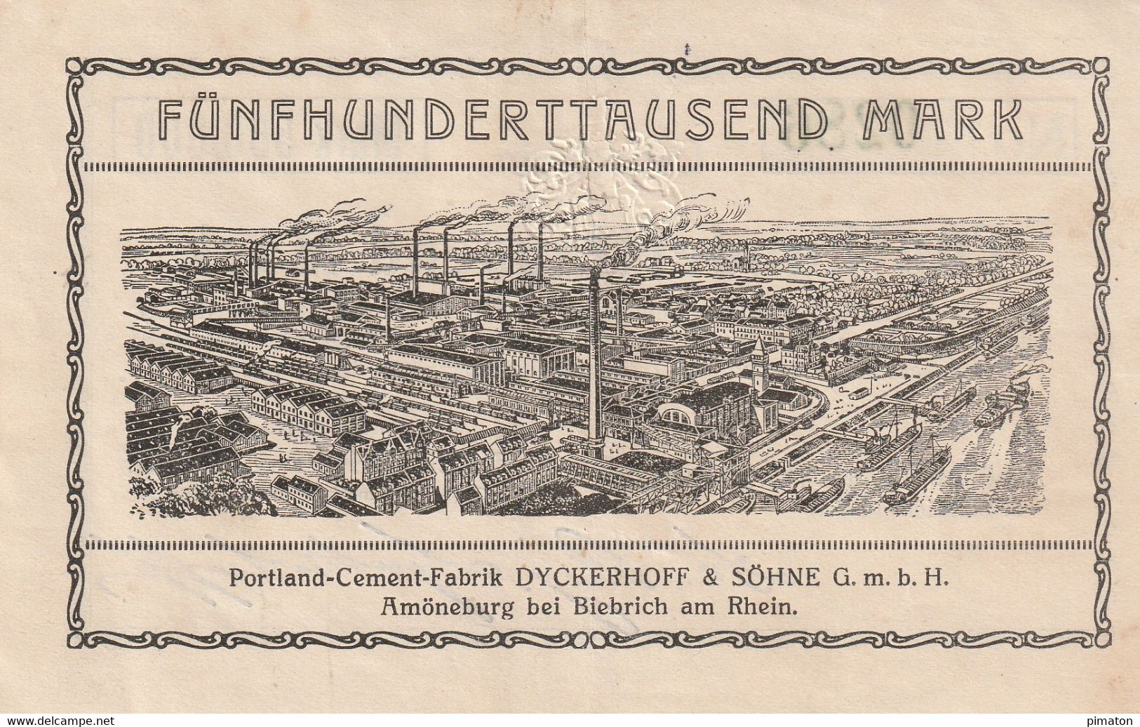 Billet De Nécessité Allemand - 500,000 Mark 1923 - 500000 Mark