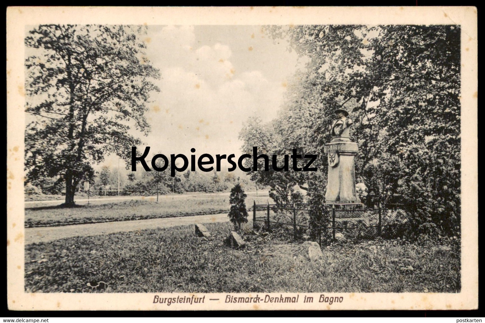 ALTE POSTKARTE BURGSTEINFURT BISMARCK-DENKMAL IM BAGNO Bismarckdenkmal Steinfurt Borghorst Cpa Postcard Ansichtskarte - Steinfurt