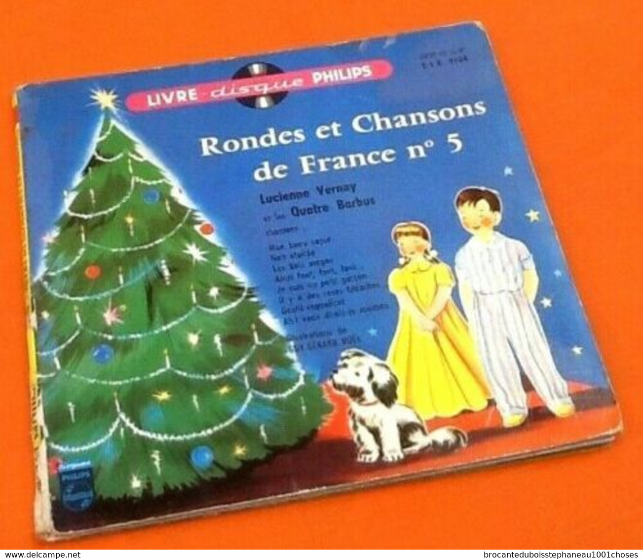 Vinyle 45 Tours Livre Disque Philips Rondes Et Chansons De France  N° 5  (1958) Philips E1E  9104 - Enfants