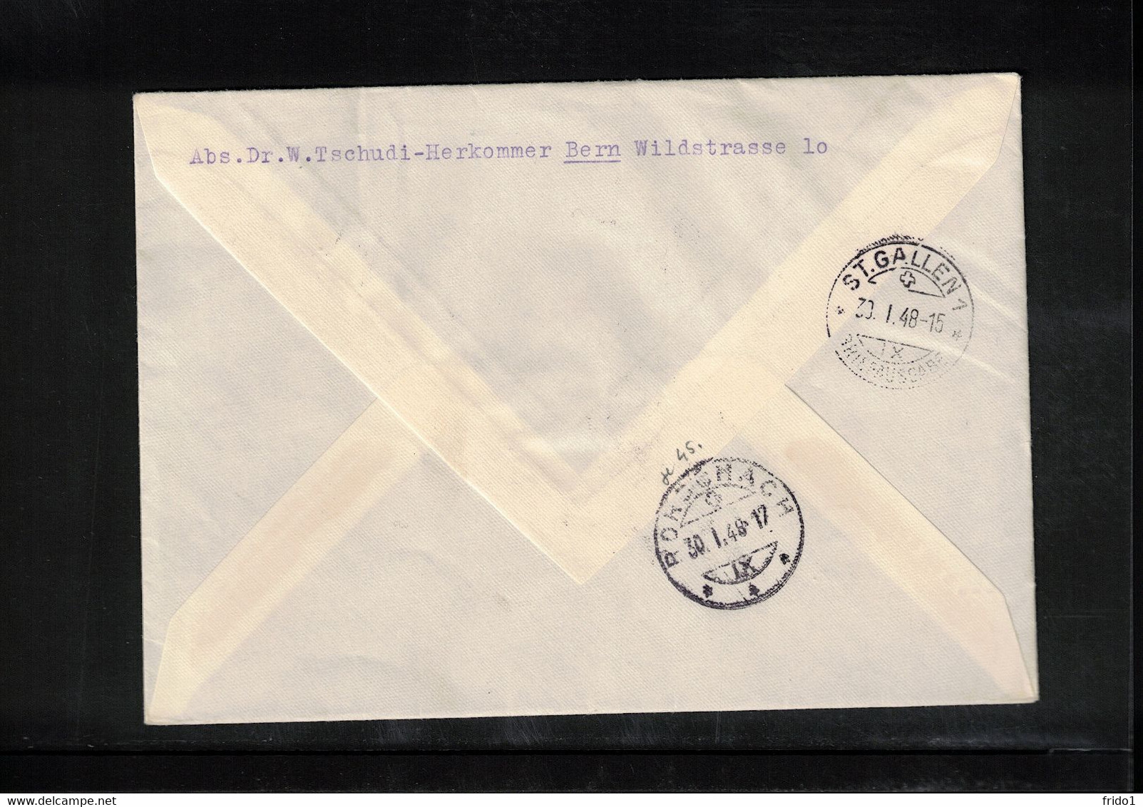 Schweiz / Switzerland 1948 Olympic Games St. Moritz Interesting Registered Letter - Invierno 1948: St-Moritz