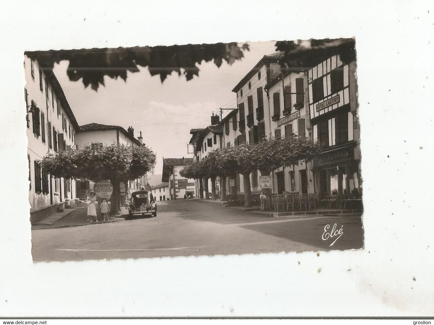 SARE 1379 PAYS BASQUE CARTE PHOTO VUE SUR LE QUARTIER DE LA POSTE (HOTELS DE LA POSTE   LASTIRY   ET   ATHERBEA) - Sare