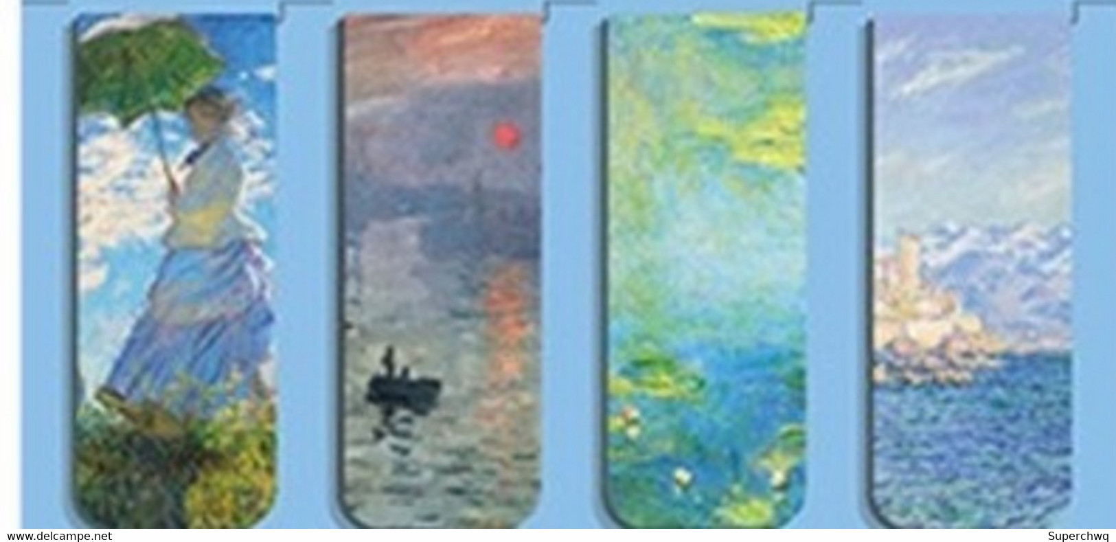 China Magnet Bookmark，Monet Painting，4 Bookmarks - Marque-Pages