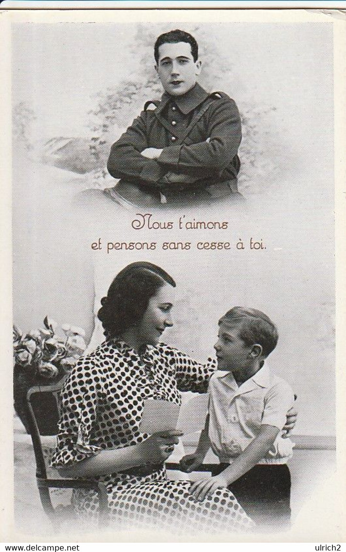 AK Nous Aimons Et Pensons... - Franz. Soldat Und Frau Mit Kind - Patriotika - Ca. 1915 (62088) - Guerre 1939-45