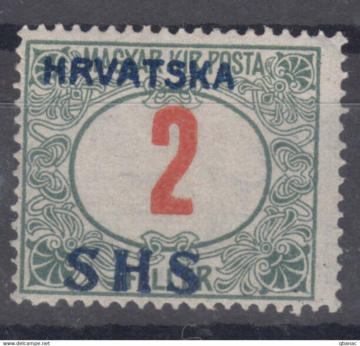 Yugoslavia, Kingdom SHS, Issues For Croatia 1918 Porto Mi#28 Mint Never Hinged - Neufs