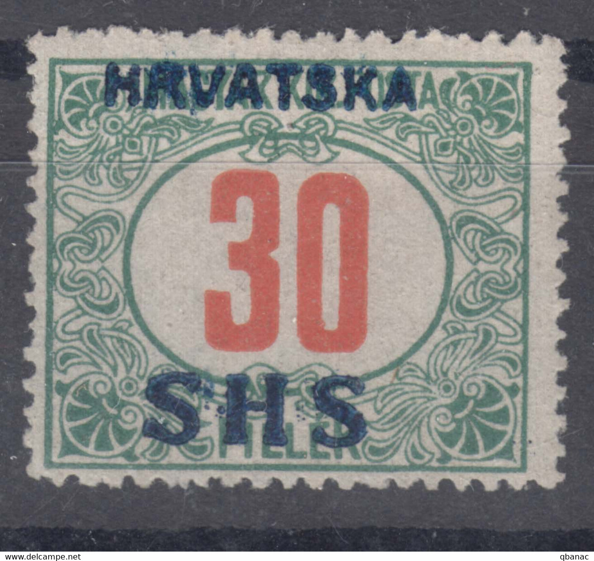 Yugoslavia, Kingdom SHS, Issues For Croatia 1918 Porto Mi#33 Mint Never Hinged - Unused Stamps