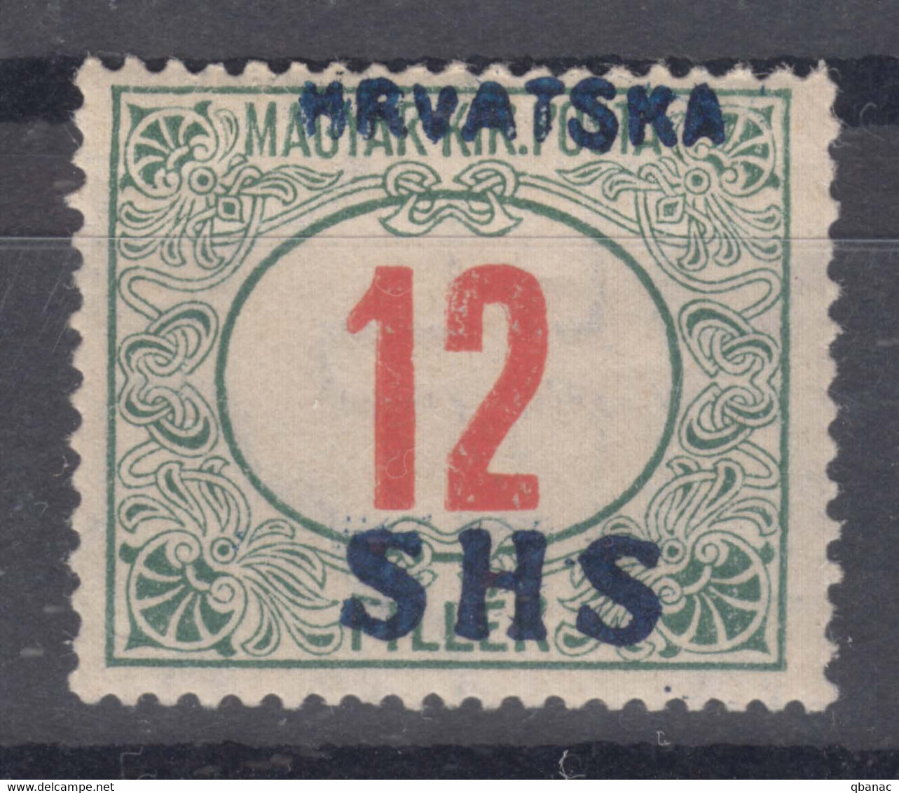 Yugoslavia, Kingdom SHS, Issues For Croatia 1918 Porto Mi#30 Mint Never Hinged Key Stamp - Nuovi