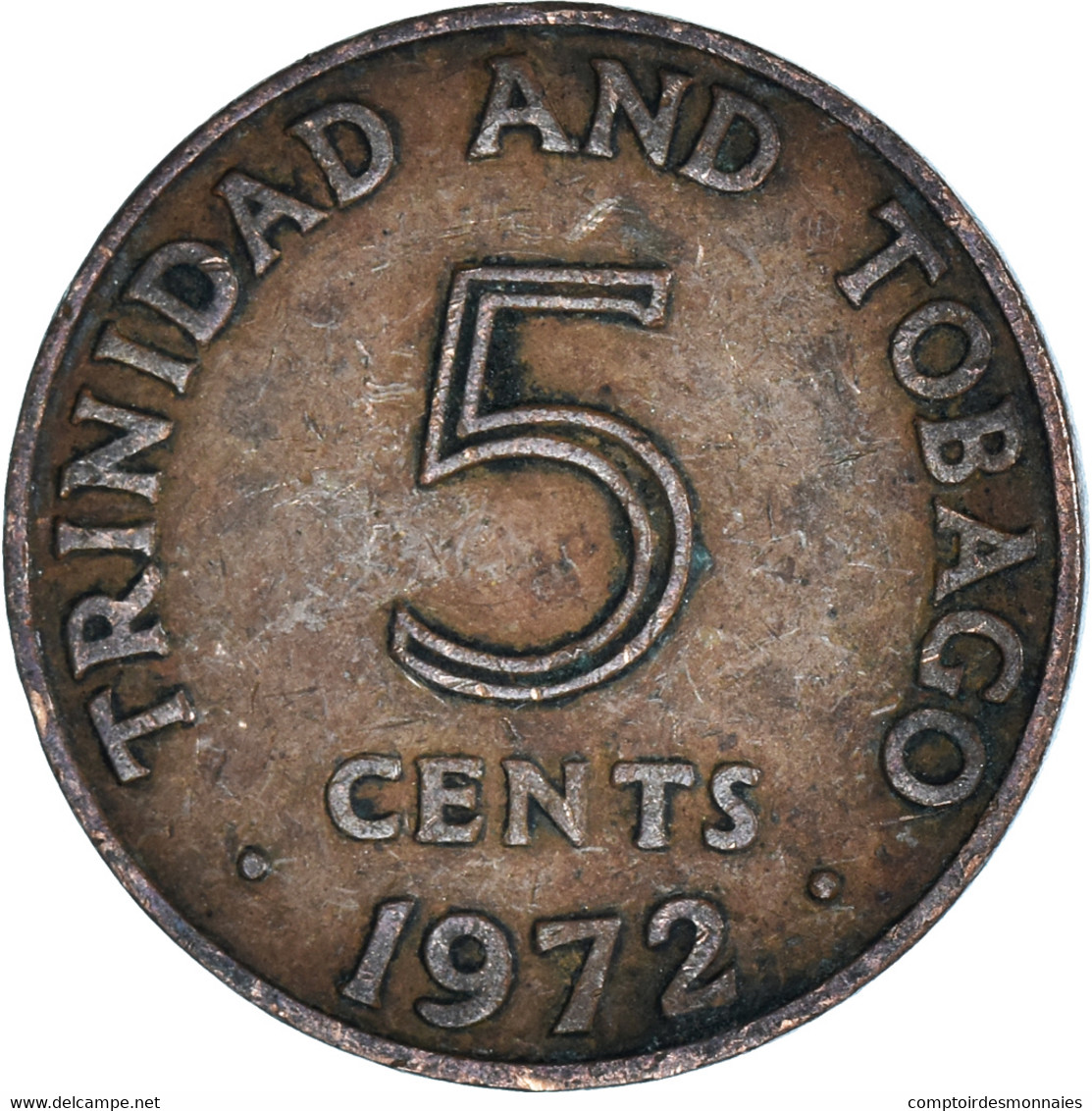 Monnaie, Trinité-et-Tobago, 5 Cents, 1972 - Trinidad En Tobago