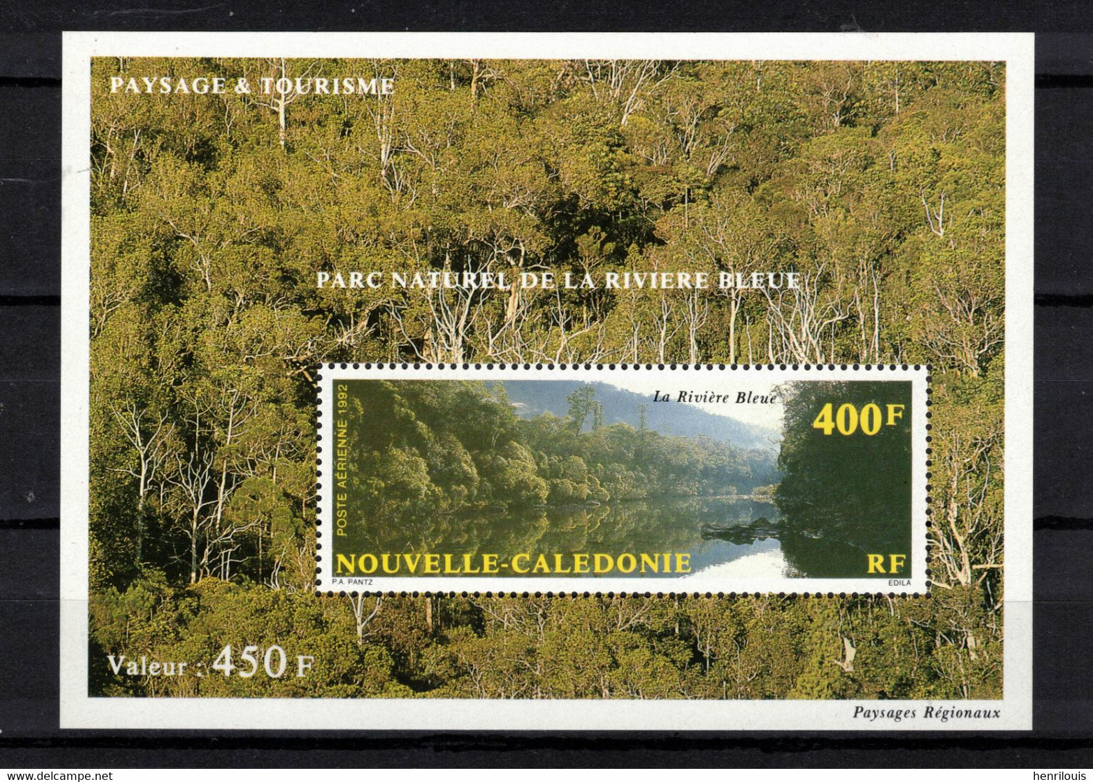 NOUVELLE CALEDONIE   Timbre Neuf ** De 1992   ( Ref 2553 A)  Parc Naturel De La Rivière Bleue - Blocchi & Foglietti